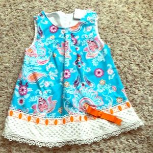 Turquoise and orange paisley with leggings